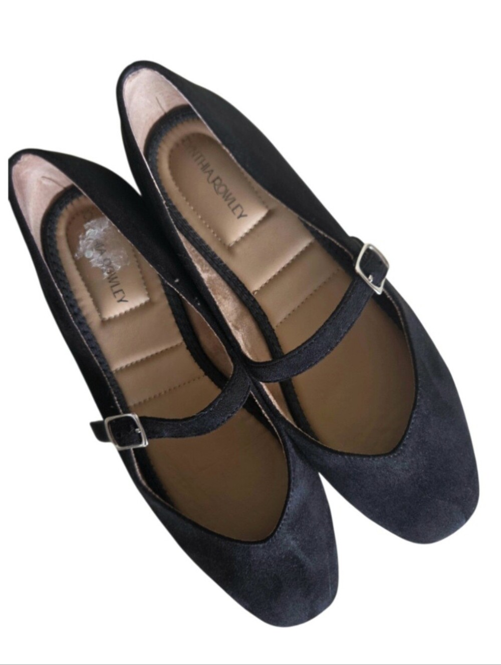 cynthia rowley sawyer mary jane ballet flats black velvet shoes size 9